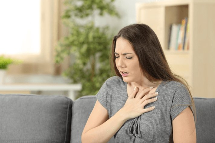 Dùng quá liều có thể dẫn đến tức ngực, khó thở
